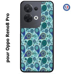 Coque pour Oppo Reno8 Pro Background cachemire motif bleu géométrique