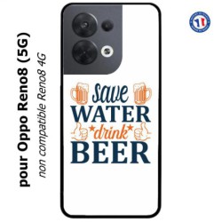 Coque pour Oppo Reno8 (5G) Save Water Drink Beer Humour Bière