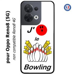 Coque pour Oppo Reno8 (5G) J'aime le Bowling