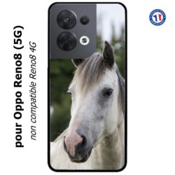 Coque pour Oppo Reno8 (5G) Coque cheval blanc - tête de cheval