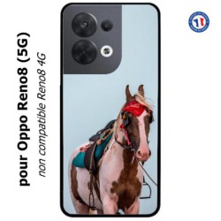 Coque pour Oppo Reno8 (5G) Coque cheval robe pie - bride cheval