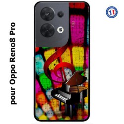 Coque pour Oppo Reno8 Pro clé de sol piano - solfège - musique