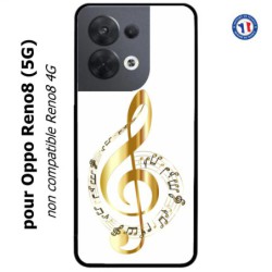 Coque pour Oppo Reno8 (5G) clé de sol - solfège musique - musicien