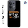 Coque pour Oppo Reno8 Pro I raise boys on Love and Coffee - coque café