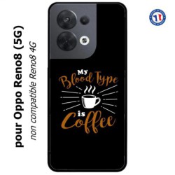 Coque pour Oppo Reno8 (5G) My Blood Type is Coffee - coque café