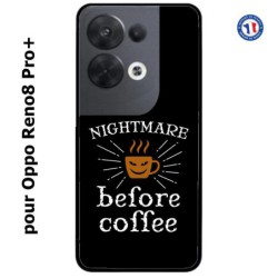 Coque pour Oppo Reno8 Pro PLUS Nightmare before Coffee - coque café