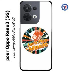 Coque pour Oppo Reno8 (5G) coque thème musique grunge - Let's Play Music