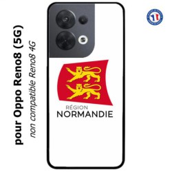 Coque pour Oppo Reno8 (5G) Logo Normandie - Écusson Normandie - 2 léopards