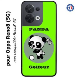 Coque pour Oppo Reno8 (5G) Panda golfeur - sport golf - panda mignon