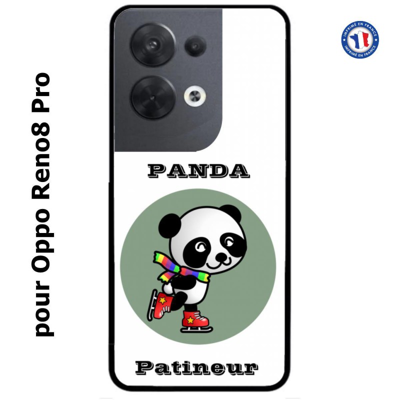 Coque pour Oppo Reno8 Pro Panda patineur patineuse - sport patinage