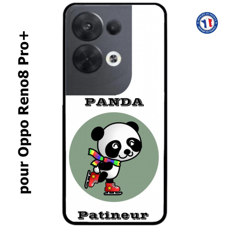 Coque pour Oppo Reno8 Pro PLUS Panda patineur patineuse - sport patinage