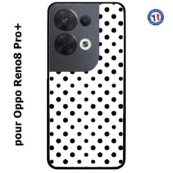 Coque pour Oppo Reno8 Pro PLUS motif géométrique pattern noir et blanc - ronds noirs