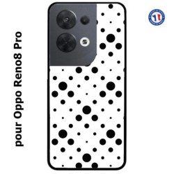 Coque pour Oppo Reno8 Pro motif géométrique pattern noir et blanc - ronds noirs sur fond blanc