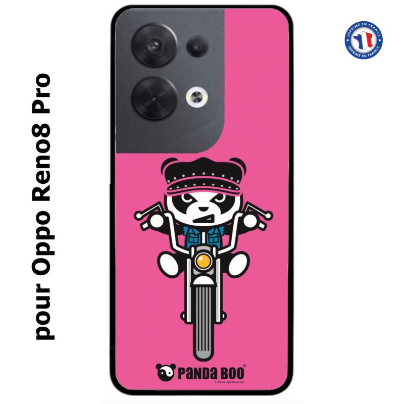 Coque pour Oppo Reno8 Pro PANDA BOO© Moto Biker - coque humour