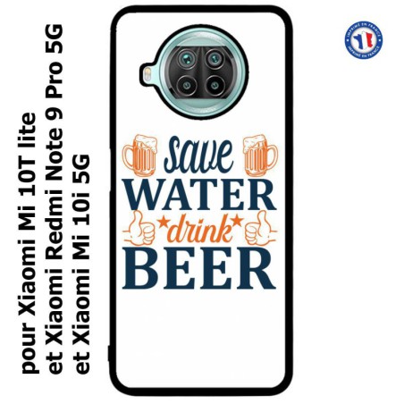 Coque pour Xiaomi Redmi Note 9 pro 5G Save Water Drink Beer Humour Bière