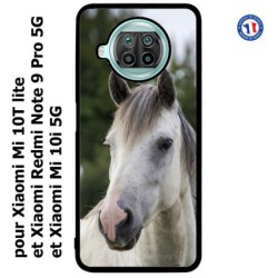 Coque pour Xiaomi Redmi Note 9 pro 5G Coque cheval blanc - tête de cheval
