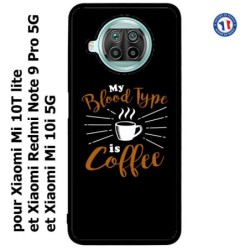 Coque pour Xiaomi Redmi Note 9 pro 5G My Blood Type is Coffee - coque café