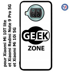 Coque pour Xiaomi Mi 10i 5G Logo Geek Zone noir & blanc