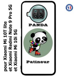 Coque pour Xiaomi Redmi Note 9 pro 5G Panda patineur patineuse - sport patinage