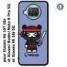 Coque pour Xiaomi Mi 10T lite PANDA BOO© Ninja Boo noir - coque humour