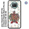 Coque pour Xiaomi Redmi Note 9 pro 5G Tortue art floral