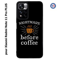 Coque pour Xiaomi Redmi Note 11 PRO version CN Nightmare before Coffee - coque café