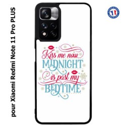 Coque pour Xiaomi Redmi Note 11 PRO version CN Kiss me now Midnight is past my Bedtime amour embrasse-moi