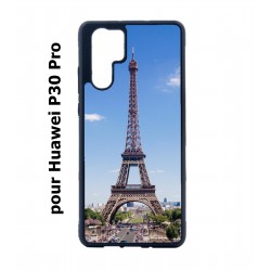 Coque noire pour Huawei P30 Pro Tour Eiffel Paris France