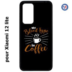 Coque pour Xiaomi 12 lite My Blood Type is Coffee - coque café