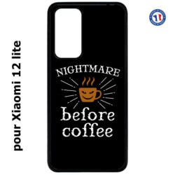 Coque pour Xiaomi 12 lite Nightmare before Coffee - coque café