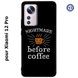 Coque pour Xiaomi 12 Pro Nightmare before Coffee - coque café