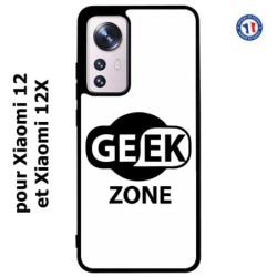 Coque pour Xiaomi 12 et Xiaomi 12X Logo Geek Zone noir & blanc