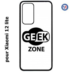 Coque pour Xiaomi 12 lite Logo Geek Zone noir & blanc
