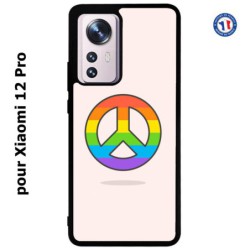 Coque pour Xiaomi 12 Pro Peace and Love LGBT - couleur arc en ciel