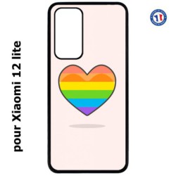 Coque pour Xiaomi 12 lite Rainbow hearth LGBT - couleur arc en ciel Coeur LGBT