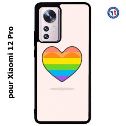 Coque pour Xiaomi 12 Pro Rainbow hearth LGBT - couleur arc en ciel Coeur LGBT