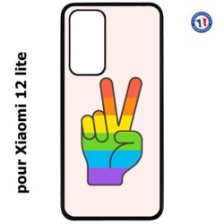 Coque pour Xiaomi 12 lite Rainbow Peace LGBT - couleur arc en ciel Main Victoire Paix LGBT