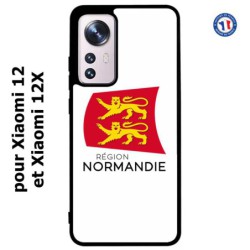Coque pour Xiaomi 12 et Xiaomi 12X Logo Normandie - Écusson Normandie - 2 léopards