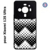 Coque pour Xiaomi 12S Ultra motif géométrique pattern noir et blanc - ronds carrés noirs blancs