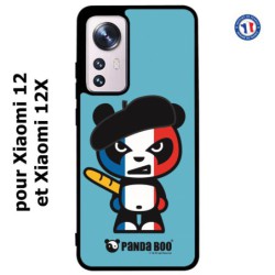 Coque pour Xiaomi 12 et Xiaomi 12X PANDA BOO© Français béret baguette - coque humour