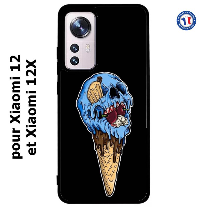 Coque pour Xiaomi 12 et Xiaomi 12X Ice Skull - Crâne Glace - Cône Crâne - skull art