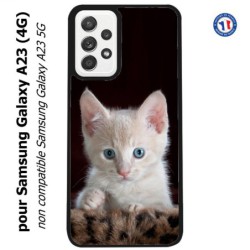 Coque pour Samsung Galaxy A23 (4G) Bébé chat tout mignon - chaton yeux bleus