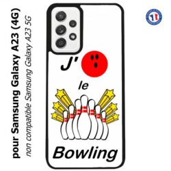 Coque pour Samsung Galaxy A23 (4G) J'aime le Bowling