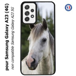 Coque pour Samsung Galaxy A23 (4G) Coque cheval blanc - tête de cheval