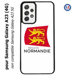 Coque pour Samsung Galaxy A23 (4G) Logo Normandie - Écusson Normandie - 2 léopards