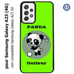Coque pour Samsung Galaxy A23 (4G) Panda golfeur - sport golf - panda mignon