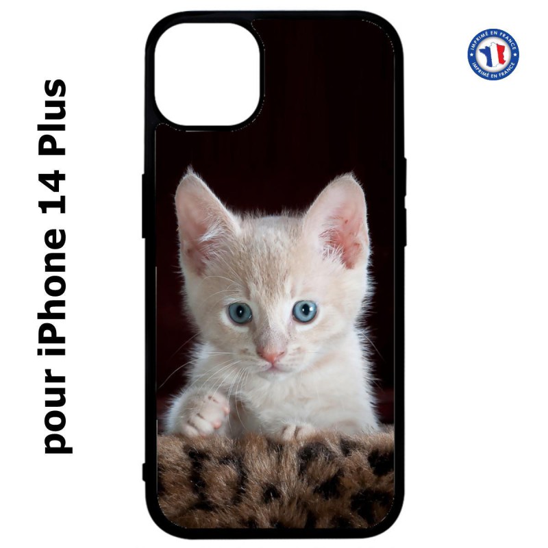 Coque pour iPhone 14 PLUS Bébé chat tout mignon - chaton yeux bleus
