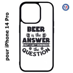 Coque pour iPhone 14 Pro Beer is the answer Humour Bière