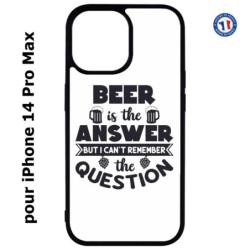 Coque pour iPhone 14 Pro MAX Beer is the answer Humour Bière