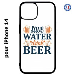 Coque pour iPhone 14 Save Water Drink Beer Humour Bière